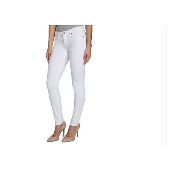 ROCK & REPUBLIC sz 10 M BERLIN SKINNY White Cotton Denim Stretch Jeans - Picture 1 of 6